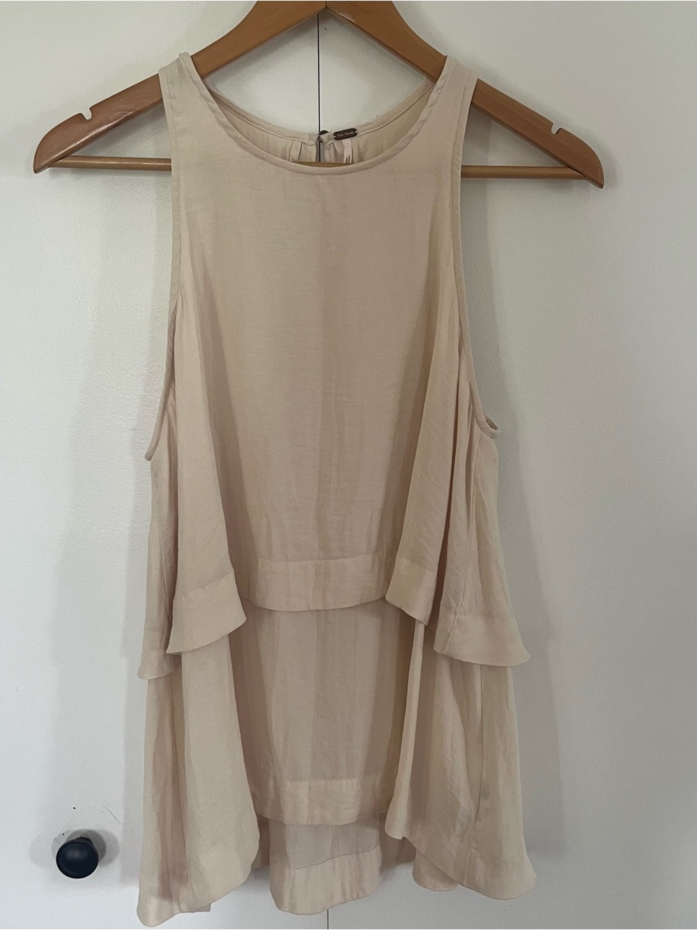 Free People Layered Sleeveless Open-back Tunic - Beige